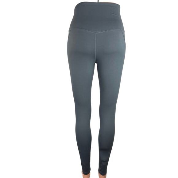 Girlfriend Collective Blue High Rise Ankle Plain Workout Leggings Size XS - Picture 3 of 4